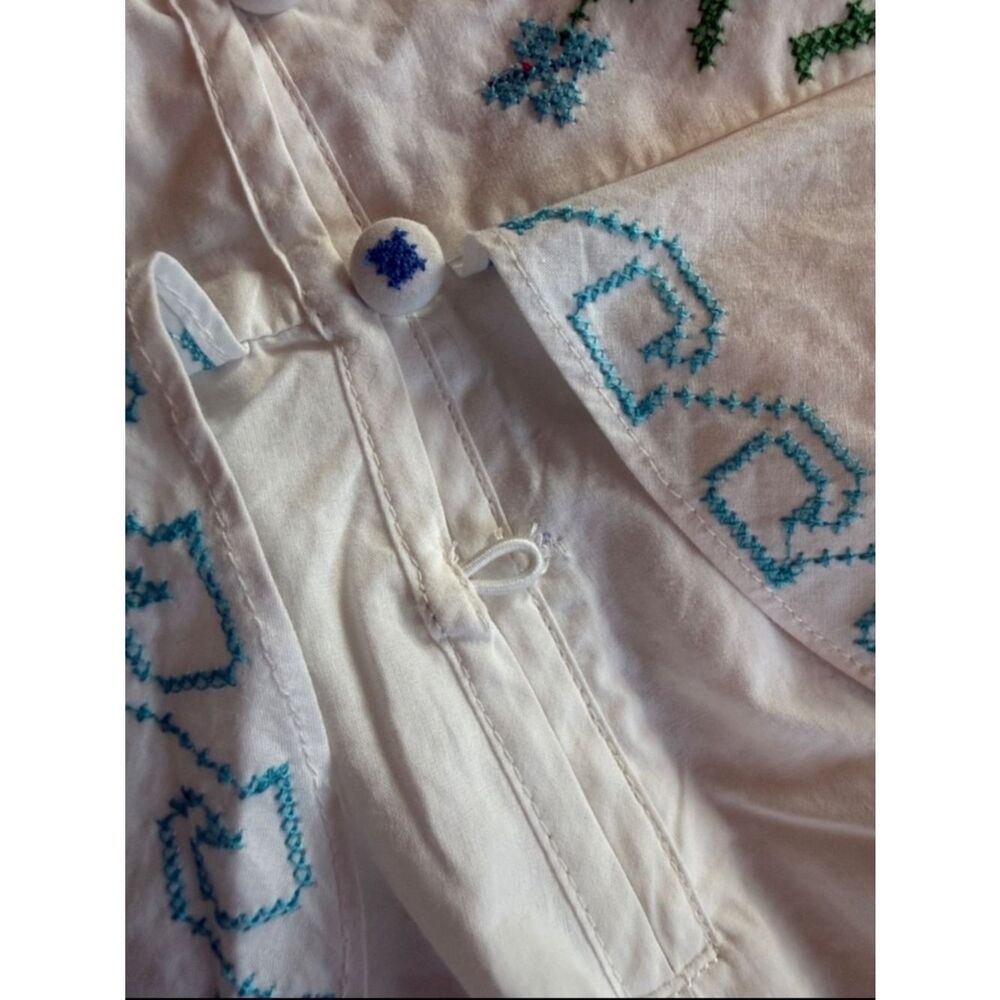 New By Anthropologie Cross-Stitch Embroidered Playsuit Size M - Picture 5 of 10